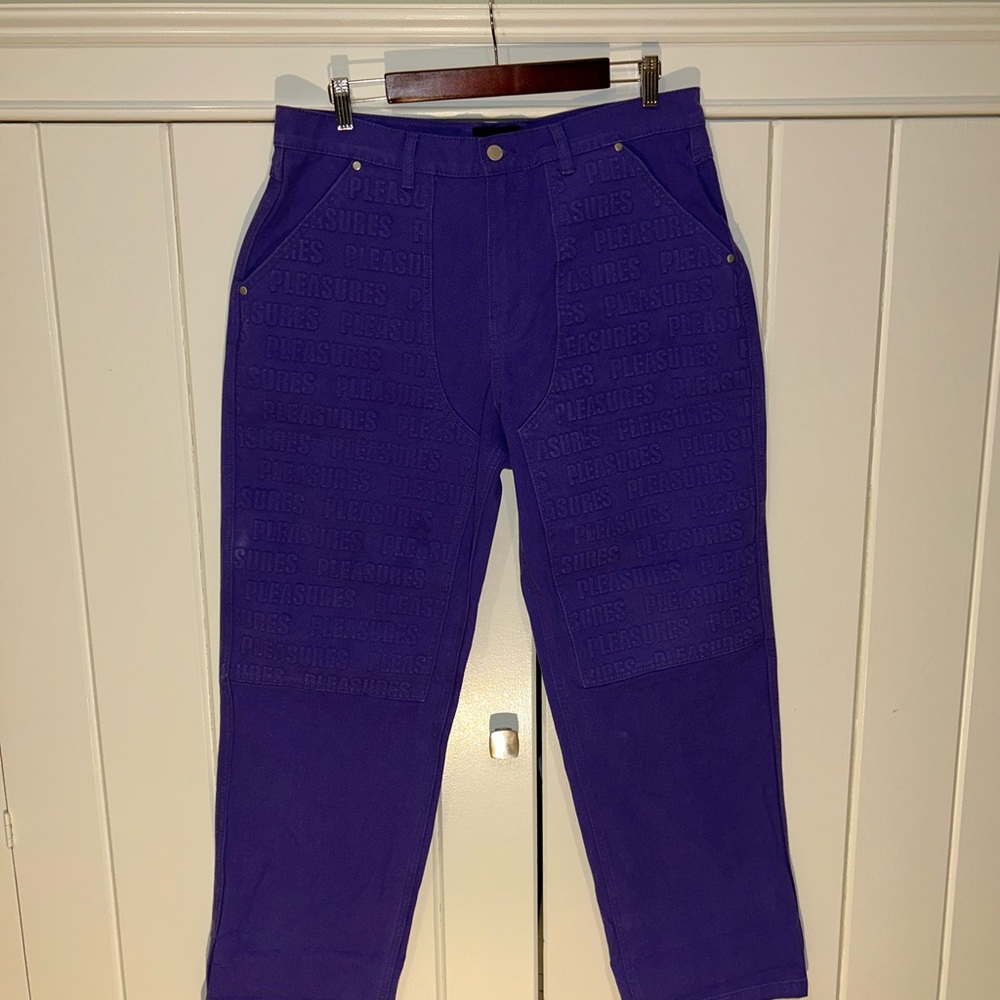 Pleasures Men's Purple Denim Pants